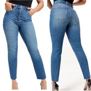 NWT Good American Good Classic Raw Hem High Rise Jeans 8/29 Medium Wash